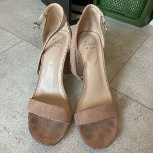 A New Day Women's Brown Block Heeled Sandals